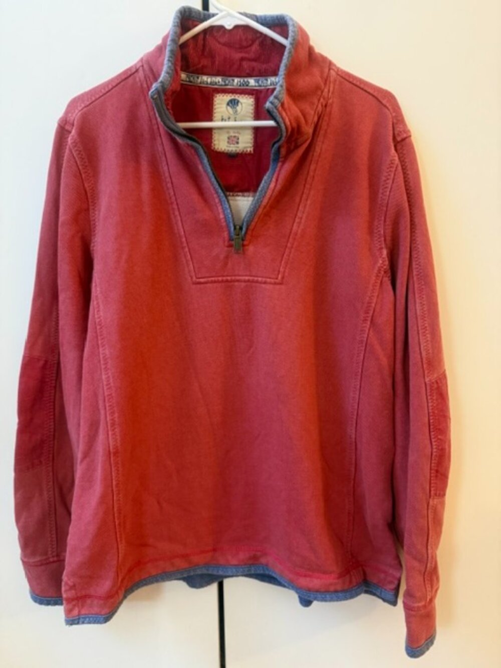 Authentic FatFace UK "The Airlie" heavy cotton quarter zip sweatshirt - size med